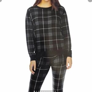 Black Plaid pajama set XXL